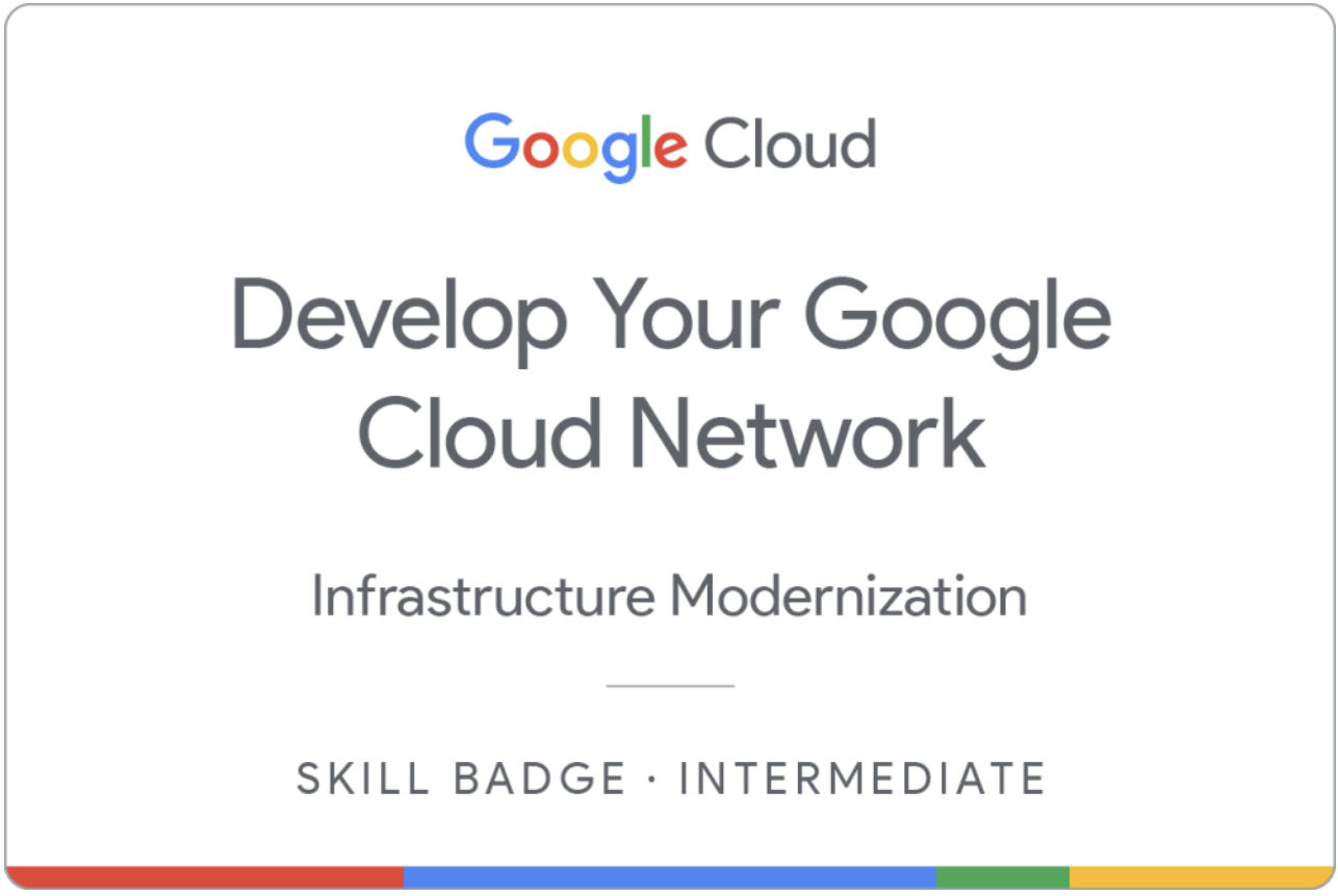 Certificate — Develop your Google Cloud Network