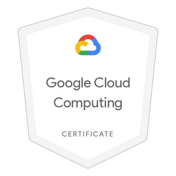 Certificate — Google Cloud Computing Foundations Certificate