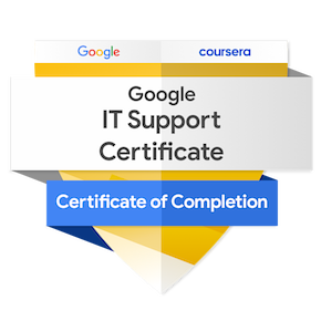 Certificate — Google IT Support Professional Certificate