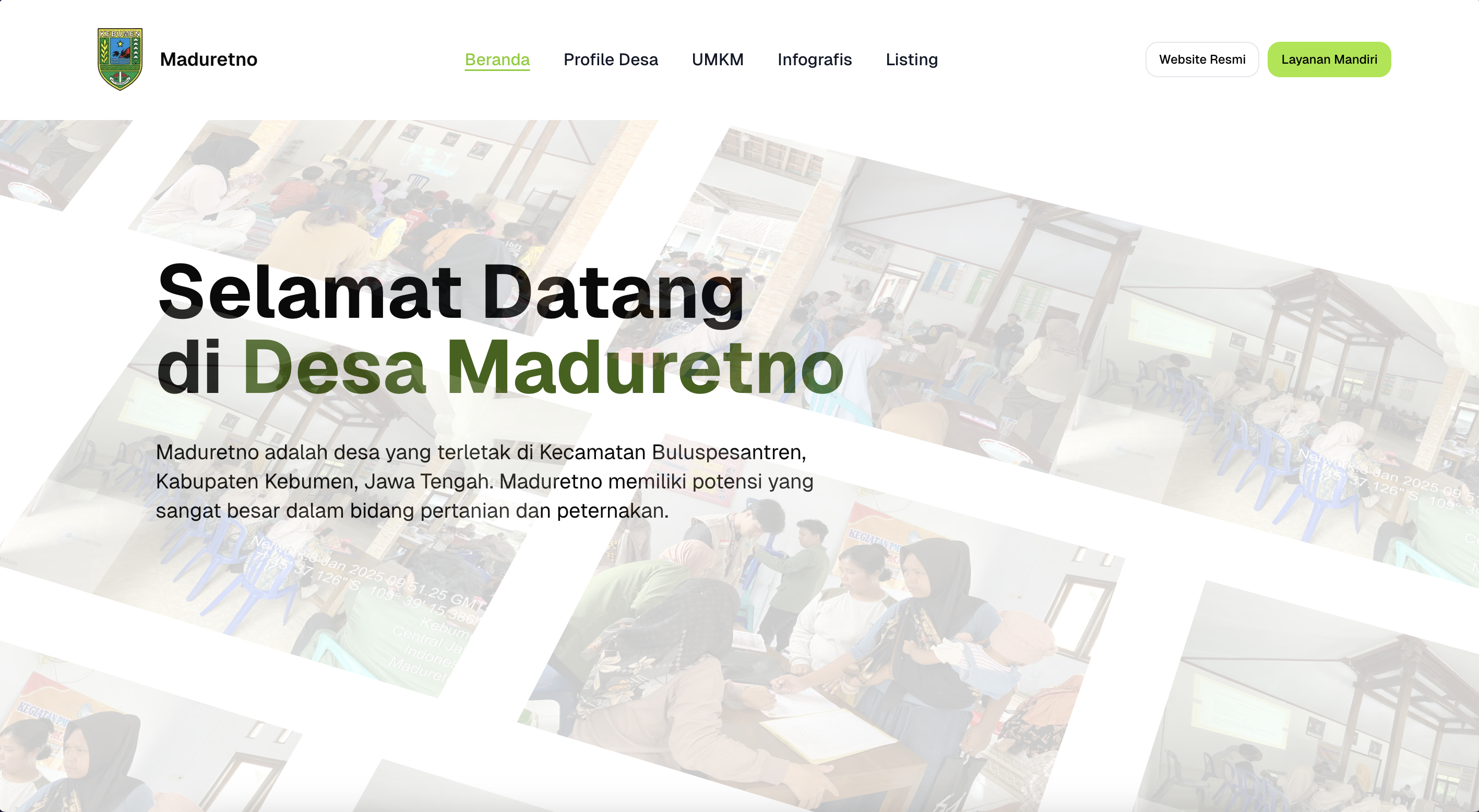 Website Profile Desa Maduretno — preview